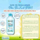  Nước tẩy trang Garnier Micellar Cleansing Water tẩy trang da mặt dịu nhẹ sạch sâu - Garnier vàng, xanh và hồng 