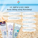  Kem chống nắng Hatomugi nâng tone da dầu mụn da khô chống nắng phổ rộng da mặt và body Nhật Bản 70g 80g 