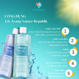  Nước tẩy trang Nature Republic Cleansing Water tẩy trang mắt môi mặt cho da dầu mụn da nhạy cảm da khô 500m 