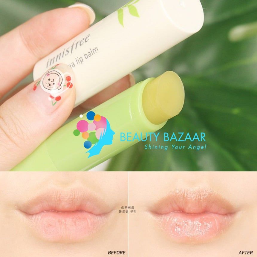  Son Dưỡng Mềm Môi Trà Xanh Innisfree Green Tea Lip Balm 