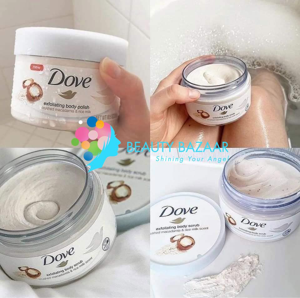  [Bản Mỹ] Tẩy Tế Bào Chết Cơ Thể Làm Sạch Da DOVE EXFOLIATING BODY POLISH 298g 