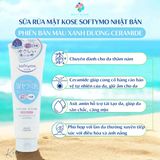  Sữa rửa mặt tẩy trang dưỡng ẩm Kose Softymo Nhật Bản sạch sâu cấp ẩm cho da khô da dầu mụn 190g 60g 