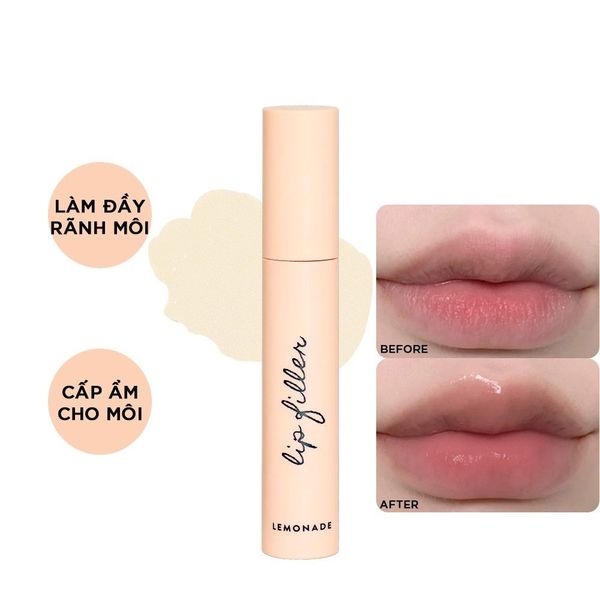  Son Lót Dưỡng ẩm, Làm Đầy Rãnh Môi Lemonade Lip Filler 4.5g 