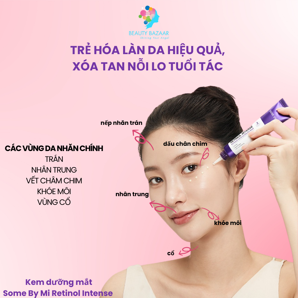  [NEW] Kem Dưỡng Mắt Some By Mi 0.1% Retinol Intense Advanced Triple Action Eye Cream 30ml 