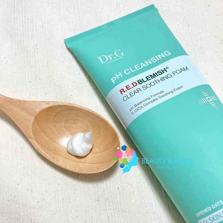  [TUÝP] Sữa Rửa Mặt Cho Da Dầu Mụn Dr.G PH Cleansing R.E.D Blemish Clear Soothing Foam 150ml 