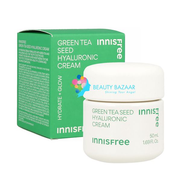  (Mẫu mới) Kem Dưỡng Trà Xanh Phục Hồi Da Innisfree Green Tea Seed Hyaluronic Cream 50ml 