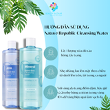 Nước tẩy trang Nature Republic Cleansing Water tẩy trang mắt môi mặt cho da dầu mụn da nhạy cảm da khô 500m 