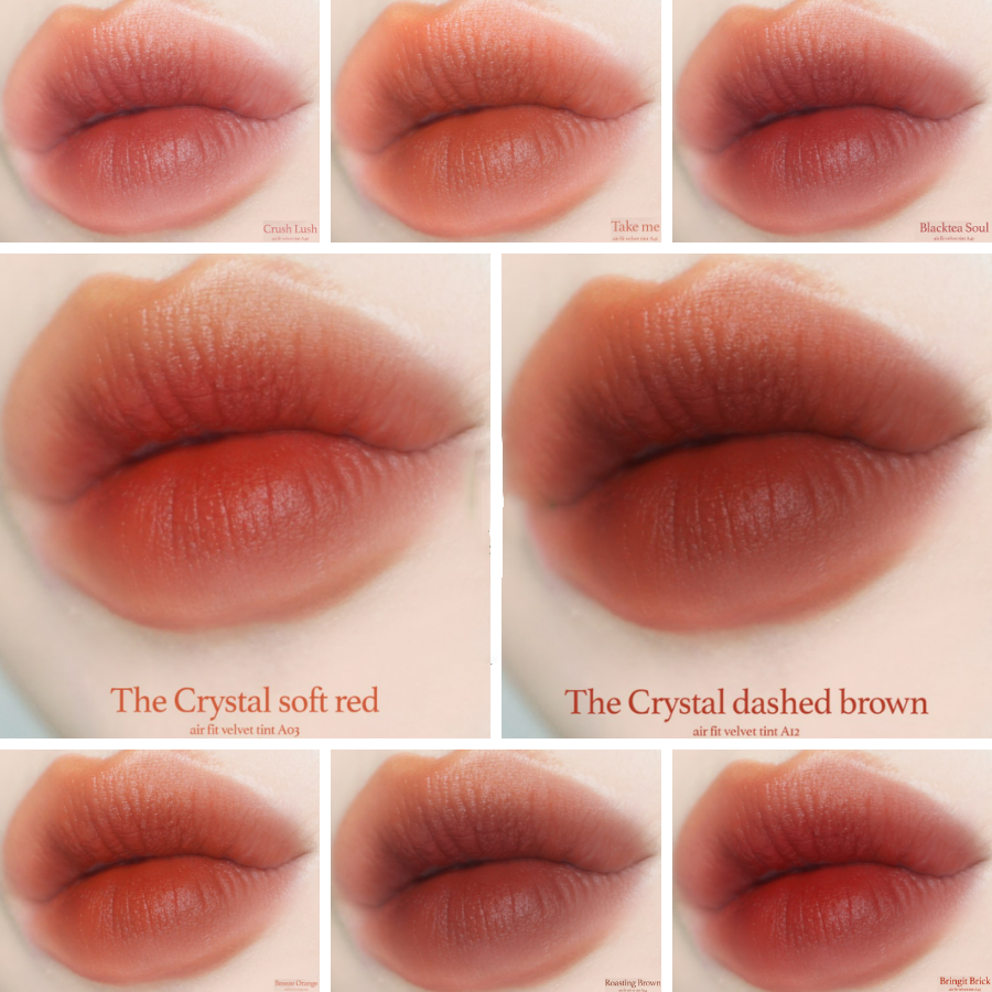  [SALE CẬN DATE] Son kem Black Rouge Air Fit Velvet Tint The Crystal - Version 8 