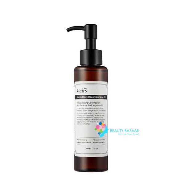  Dầu tẩy trang sạch sâu, kiểm soát bã nhờn Klairs Gentle Black Deep Cleansing Oil 150ml 
