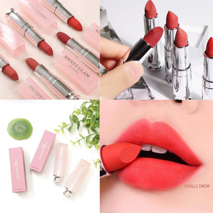  [SALE ĐẬM SÂU] Son Thỏi Lì Secret Key Sweet Glam The Fit Lipstick 3.5g 