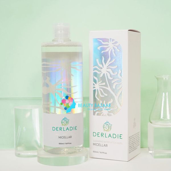  Nước tẩy trang làm sạch da, kháng khuẩn dịu nhẹ Derladie Cleansing Water Witch Hazel 