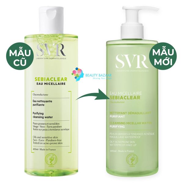  Nước Tẩy Trang Làm Sạch Da Dành Cho Da Dầu Mụn SVR Sebiaclear Eau Micellaire 400ml 