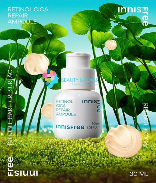  (Mẫu 2023) Tinh Chất Phục Hồi Da Innisfree Retinol Cica Trouble Care + Resurface Repair Ampoule 30ml 