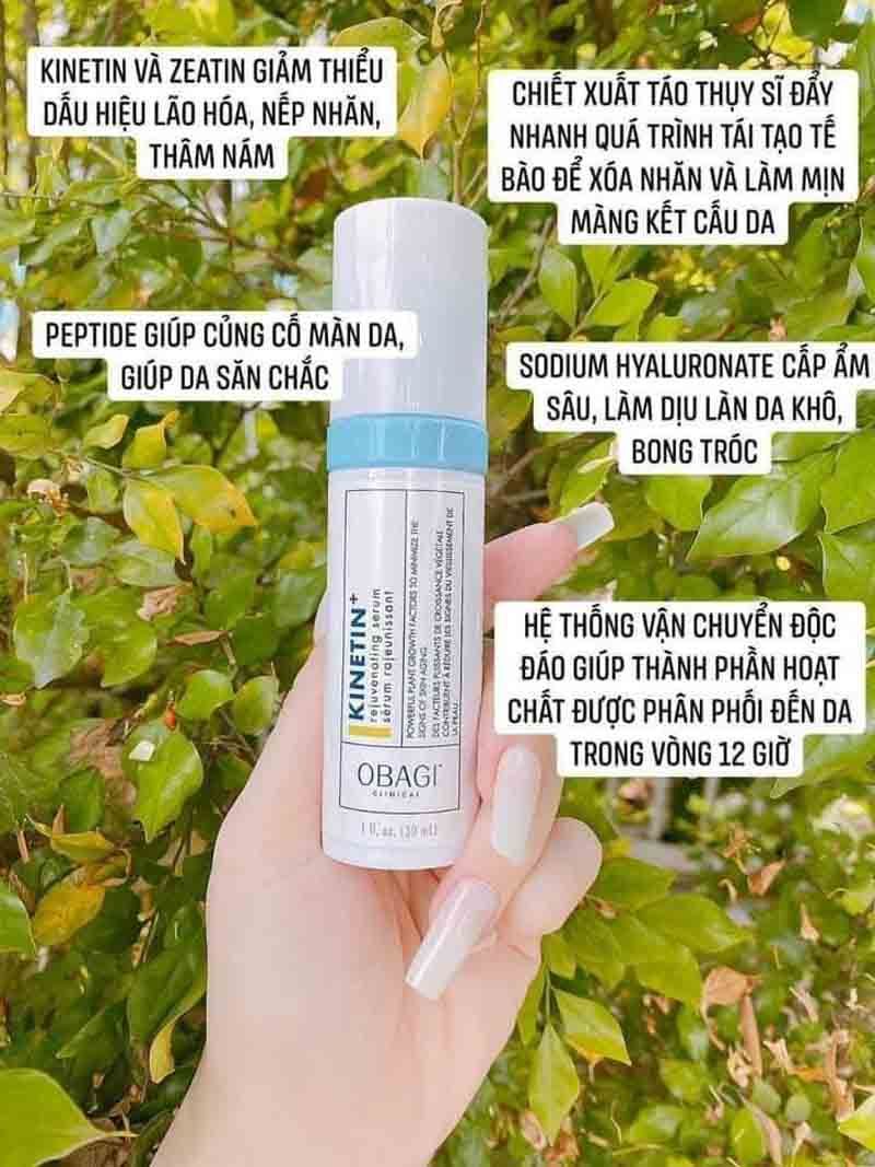  [HÀNG ORDER 5 - 7 NGÀY] Tinh Chất Phục Hồi Da OBAGI CLINICAL Kinetin+ Rejuvenating Serum 30ml 