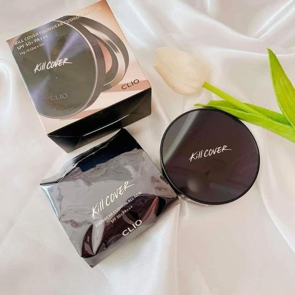  (Kèm lõi) Phấn nước Che Phủ Lâu Trôi Clio Cover Founwear Cushion All New SPF50+ PA+++ 