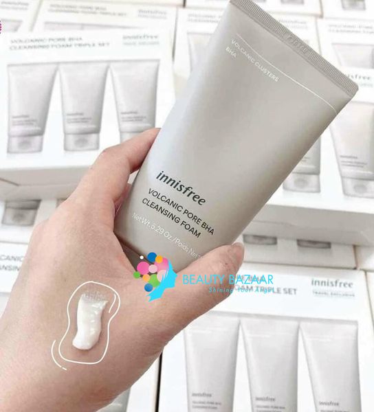  (Mẫu mới) Sữa Rửa Mặt Sạch Mụn Đầu Đen Innisfree Volcanic Pore BHA Cleansing Foam 150ml 