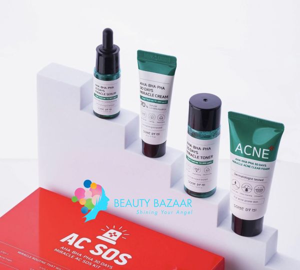  Bộ Dưỡng Da Giảm Mụn SOME BY MI AHA - BHA - PHA 30 DAYS MIRACLE AC SOS KIT (4 món) 