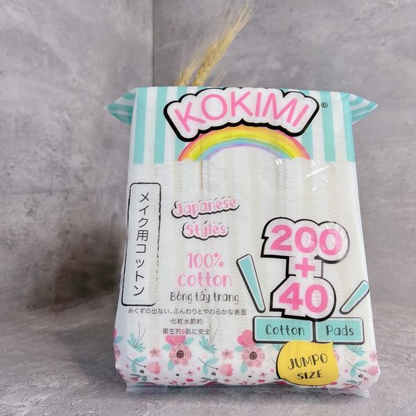  Bông Tẩy Trang Mihoo KoKiMi Miếng Vuông (240 miếng) 