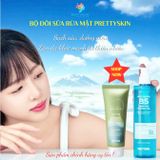  Sữa rửa mặt PrettySkin rau má Jeju Cica và Multi Hydra B5 phục hồi cấp ẩm làm sạch sâu cho da dầu mụn, da khô 