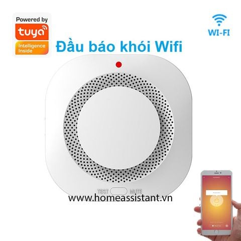  Cảm biến khói báo cháy Wifi Zigbee Tuya WPS02 