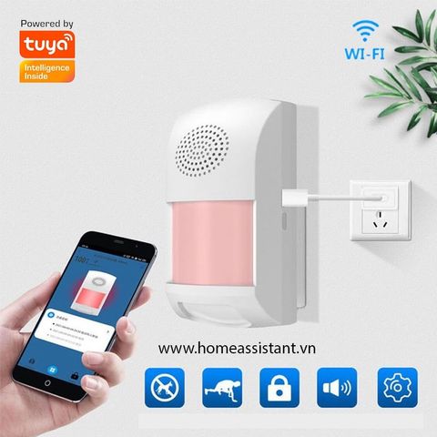  Cảm Biến Hồng Ngoại Wifi Tuya Có Loa Chống Trộm ER03 (Smart Life) 
