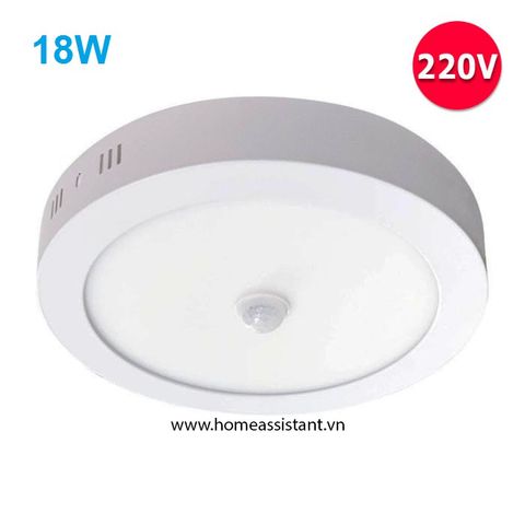  Đèn Led Ốp Trần Cảm Biến Hồng Ngoại PIR 18W DT18 