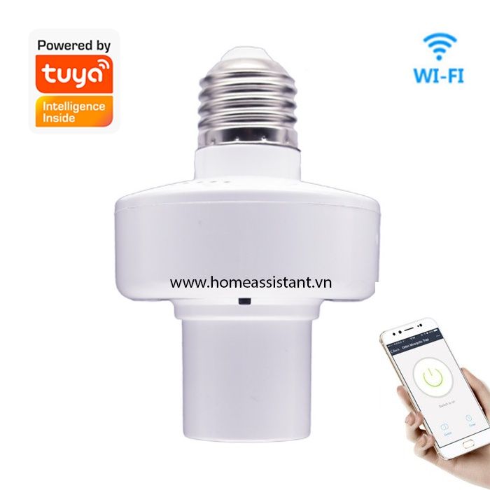 Đui Đèn Wifi Tuya Điều Khiển Bật Tắt Đèn 2A SC01 (Smart Life)