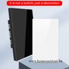 Vỏ Công Tắc Mặt Kính Trơn Trang Trí Đế Âm Tường Chữ Nhật VMK01
