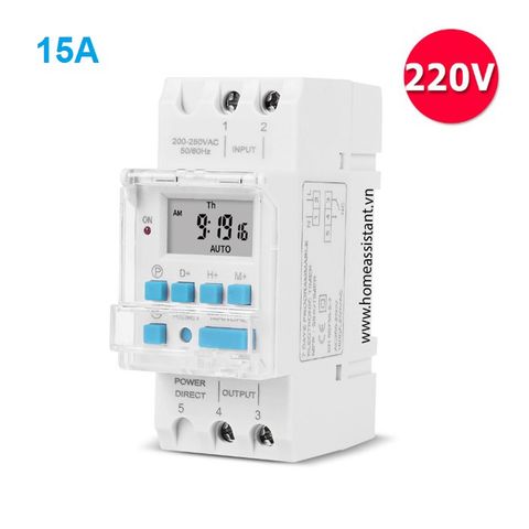  Công Tắc Hẹn Giờ Điện Tử 15A Thay Pin Dễ Dàng TM9 (THC15A) 