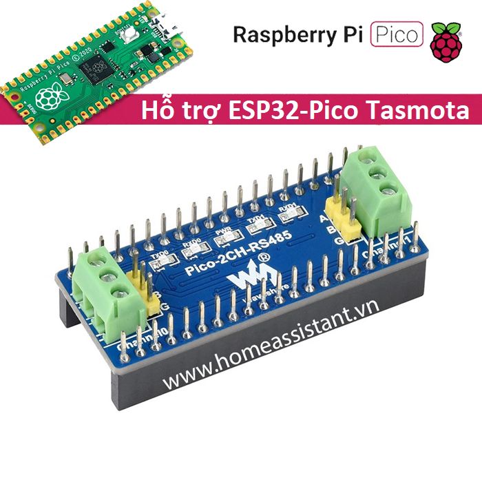 Bo mạch RS485 Modbus to Raspberry Pi Pico-2CH-RS485