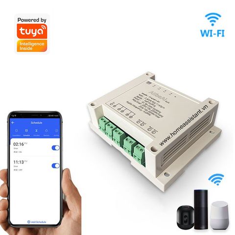 Công Tắc Wifi Và RF Tuya 4 Cổng Cài Tủ Điện 220V JY04 tìm hiểu thêm!