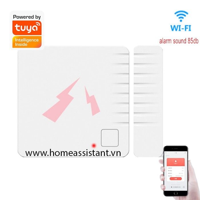 Càm Biến Báo Động Má Từ Mở Cửa Wifi Tuya Có Loa 85Db WD06 (Smart Life)