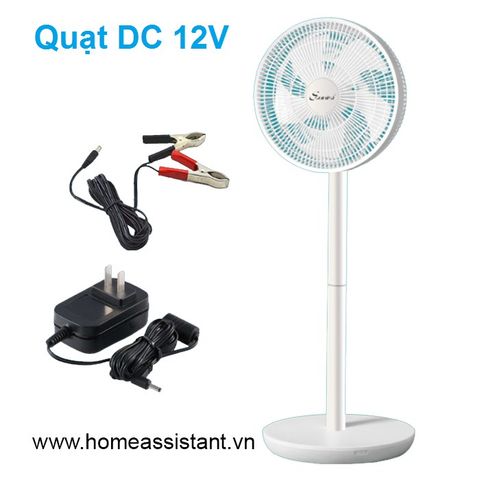  Quạt Cây Chạy Điện DC 12V SF01 (Kẹp bình acquy hoặc năng lượng mặt trời) 