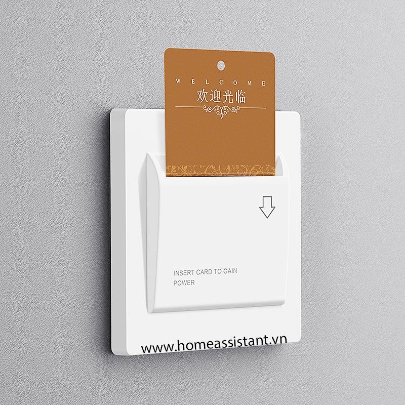 Công Tắc Thẻ Từ Khách Sạn Tiết Kiệm Điện Hình Vuông ID 40A KS04