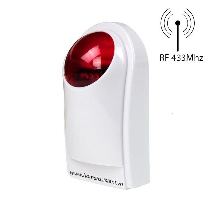 Loa Chớp Còi Hú Báo Động Chống Trộm Không Dây Sóng RF 433Mhz LB01