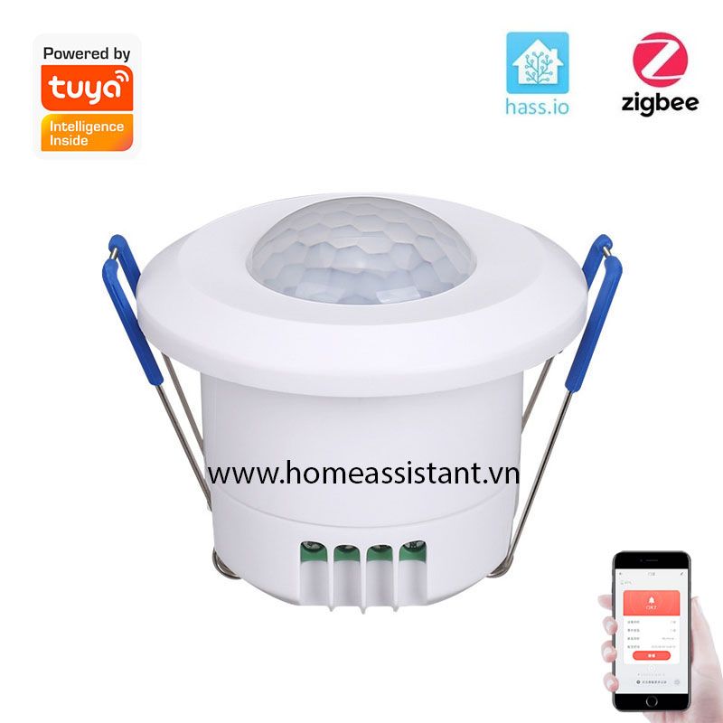 Cảm biến chuyển động hồng ngoại âm trần Zigbee Tuya 220V ZER03