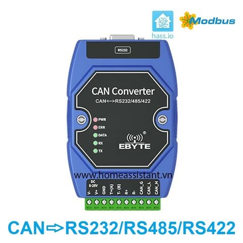  Bộ chuyển đổi CAN BUS sang RS232 RS485 RS422 Modbus Ebyte ECAN01 (Hỗ trợ HomeAssistant) Hass PLC MCP2515 TJA1050 