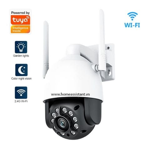  Camera Wifi Tuya Ngoài Trời 1080P Tích Hợp Đèn Pha Nhìn Đêm TY03 (Smart Life) 