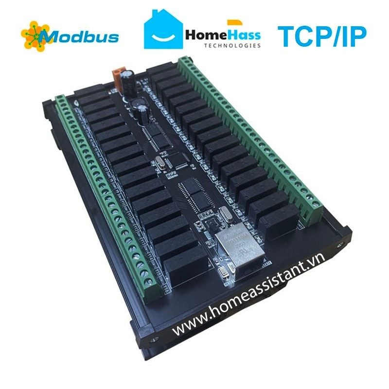 Công tắc tủ điện Ethernet Modbus TCP/IP RJ45 LANDO (Hỗ trợ Home Assistant) Hass PLC
