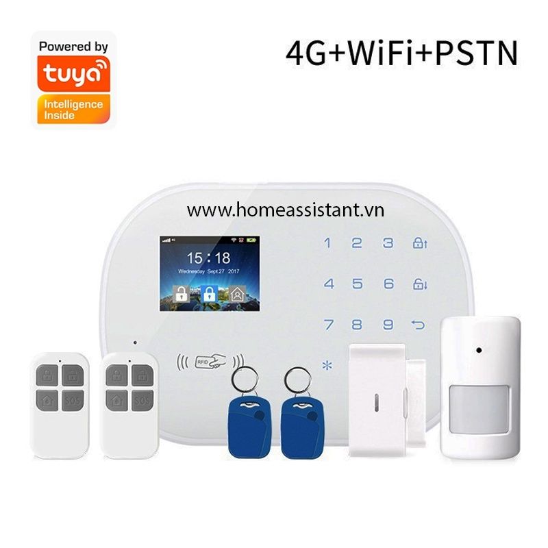 Bộ Báo Động Chống Trộm Wifi SIM 4G LTE PSTN Tuya T6 (Smart Life)