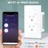 Ổ Cắm Âm Tường Wifi Tuya Đo Công Suất Tiêu Thụ Điện Chữ Nhật OC04 (Smart Life)