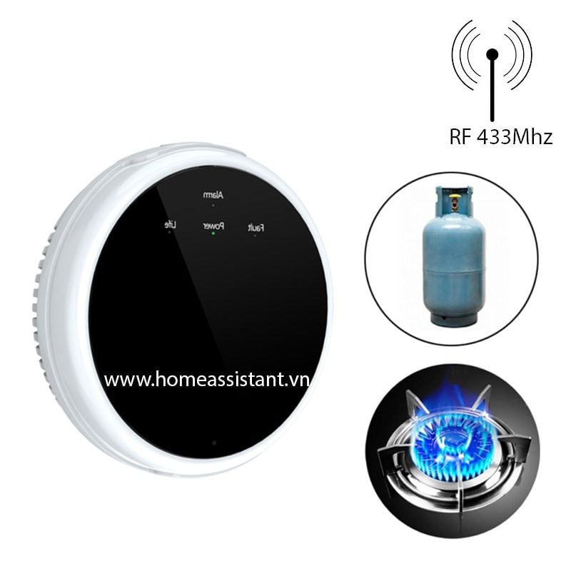 Cảm Biến Báo Động Rò Rỉ Khí Gas Bếp Phát Sóng RF 433Mhz GS01