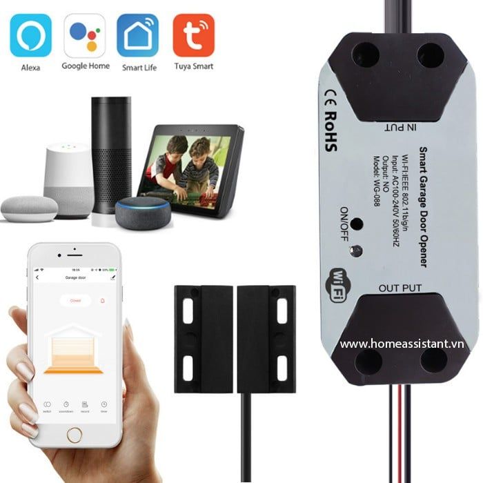 Công Tắc Wifi Tuya Điều Khiển Động Cơ Cổng Tự Động SG01 (Smart Life)