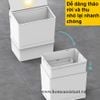 Thùng Rác Cảm Ứng Tiệm Cận Đá Chân Đóng Mở Lắp 12L Tích Hợp Đèn Thông Minh TR12