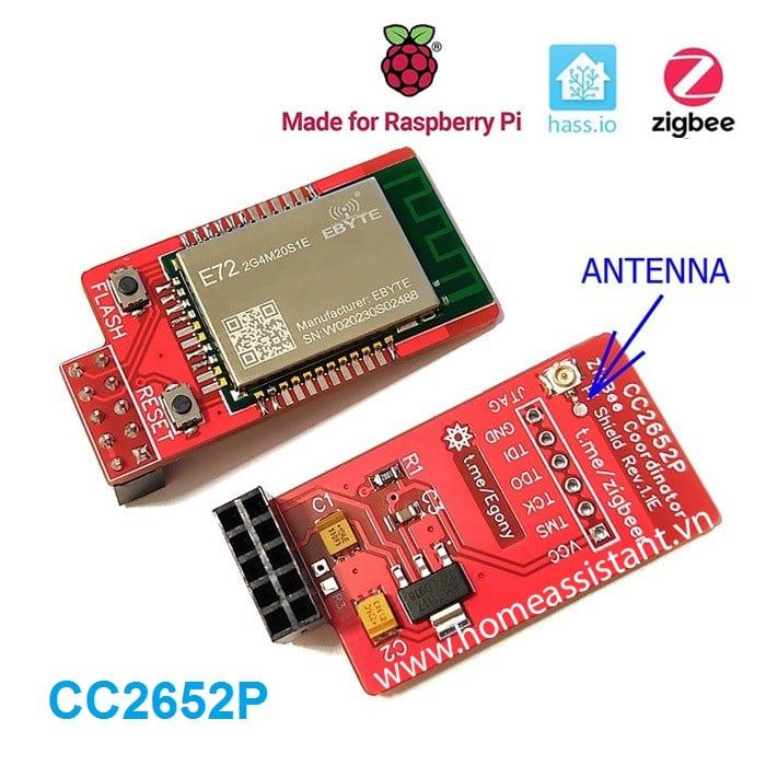 Bo Mạch Zigbee CC2652P Zigbee2MQTT Silent HAT Cho Raspberry Pi (Hỗ trợ HomeAssistant) Hass