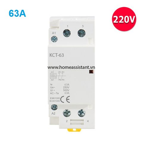  Khởi Động Từ 1 Pha 2P 63A KCT-63 (Contactor) 