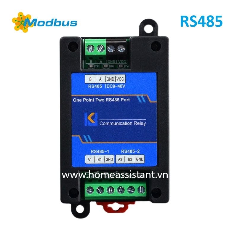 Bộ Khuếch Đại Kích Tín Hiệu RS485 Modbus 2 Cổng Chống Sét BHS12 (Hỗ trợ HomeAssistant) Hass PLC