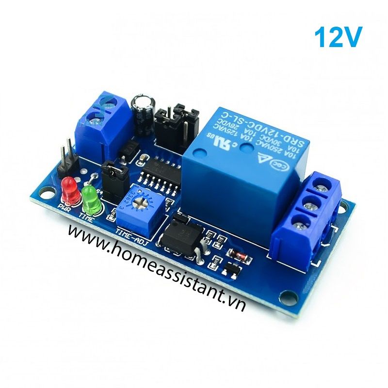 Bo Mạch Công Tắc Trễ Thời Gian Rờ Le Hẹn Giờ Dải Rộng 12V WJ02