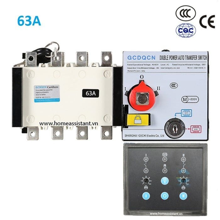Bộ Cầu Dao Đổi Nguồn ATS 3 Pha Tự Động Khởi Động Máy Phát Điện HATS02