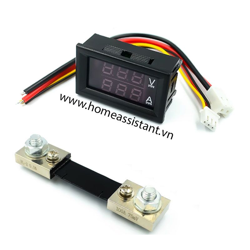 Đồng hồ đo điện áp và dòng điện DC 100A DC100